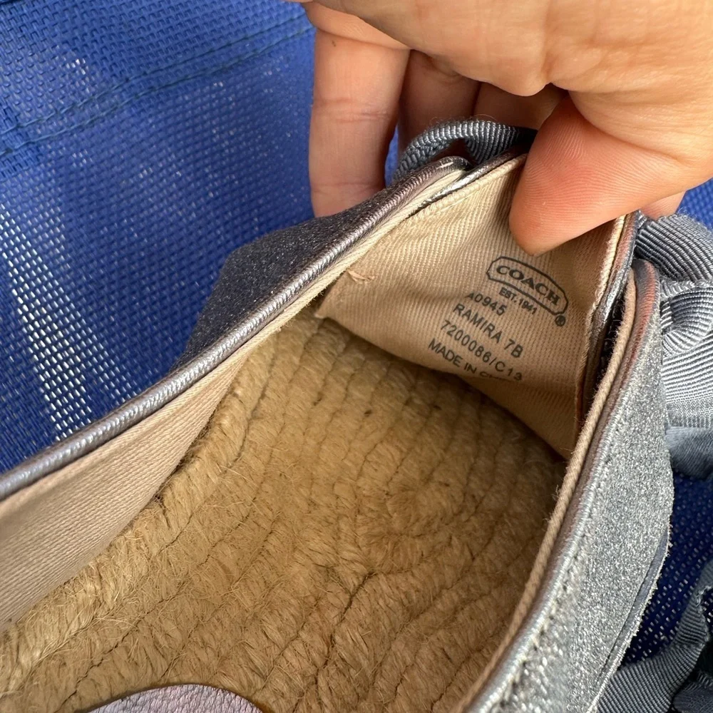 Coach Silver Espadrille Sneakers